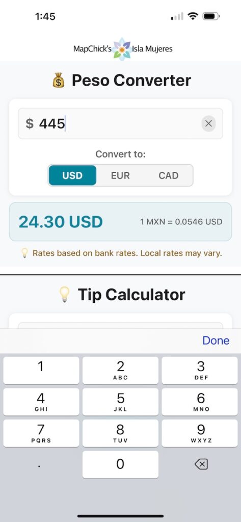 Mapchick's Peso Converter